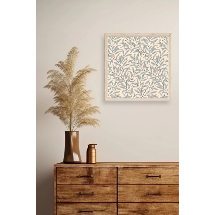 Yaprak Ahşap Çerçeveli Tablo 50 x 50