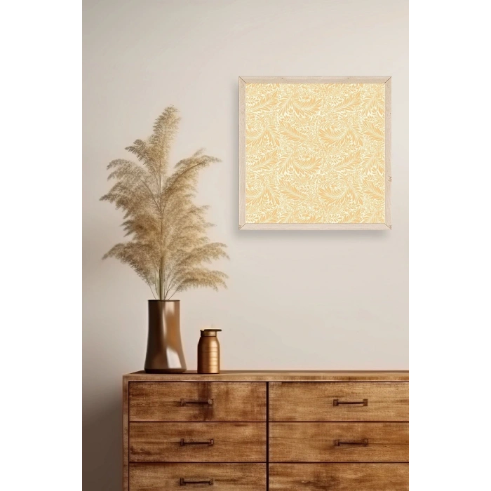 Yaprak Ahşap Çerçeveli Tablo 50 x 50