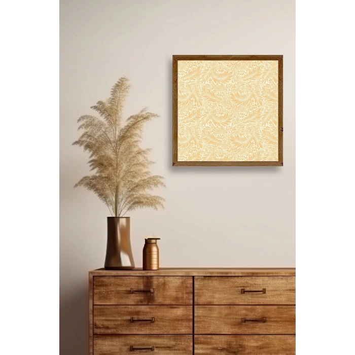 Yaprak Ahşap Çerçeveli Tablo 50 x 50