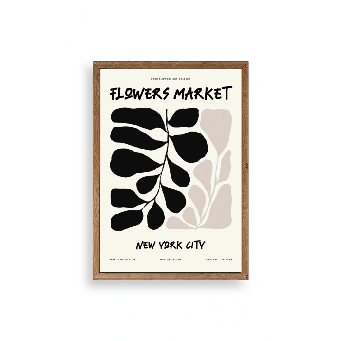 Yaprak Ahşap Çerçeveli Tablo 50 x 70