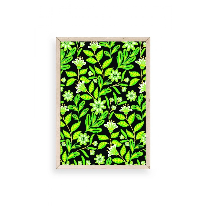 Yapraklar Ahşap Çerçeveli Tablo 17 x 23