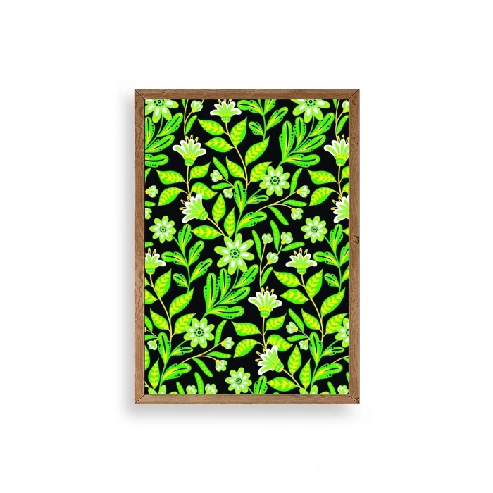 Yapraklar Ahşap Çerçeveli Tablo 17 x 23