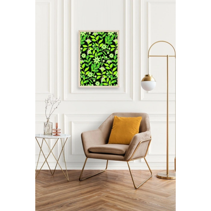 Yapraklar Ahşap Çerçeveli Tablo 17 x 23