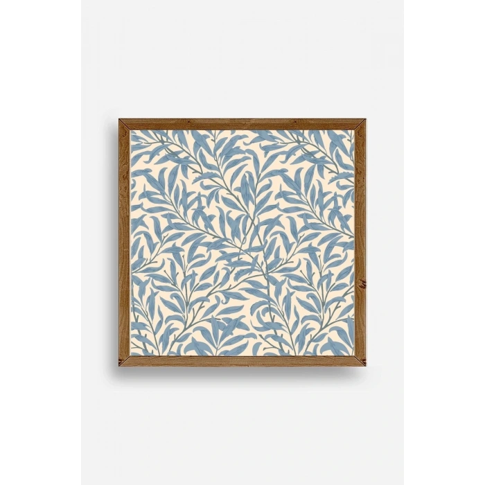 Yapraklar Ahşap Çerçeveli Tablo 23 x 23