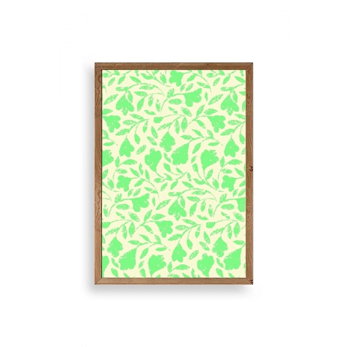 Yapraklar Ahşap Çerçeveli Tablo 23 x 30