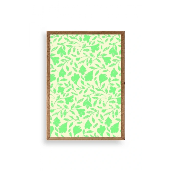 Yapraklar Ahşap Çerçeveli Tablo 23 x 30