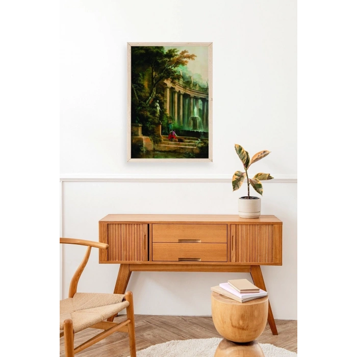 Yapraklar Ahşap Çerçeveli Tablo 23 x 30