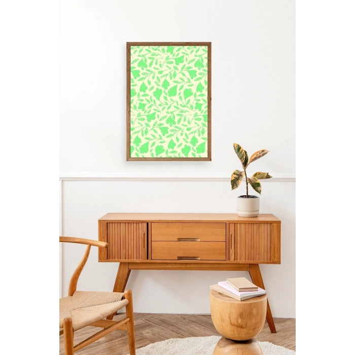 Yapraklar Ahşap Çerçeveli Tablo 23 x 30