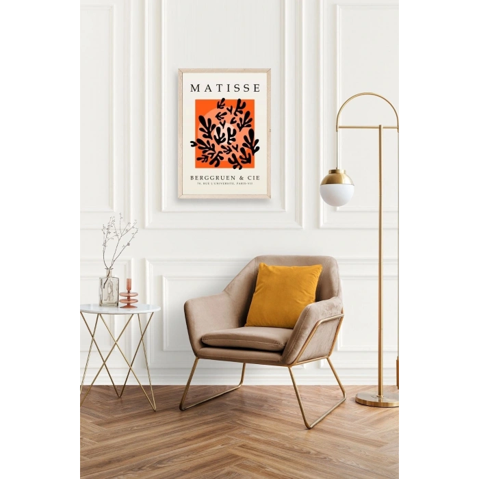 Yapraklar Ahşap Çerçeveli Tablo 30 x 42