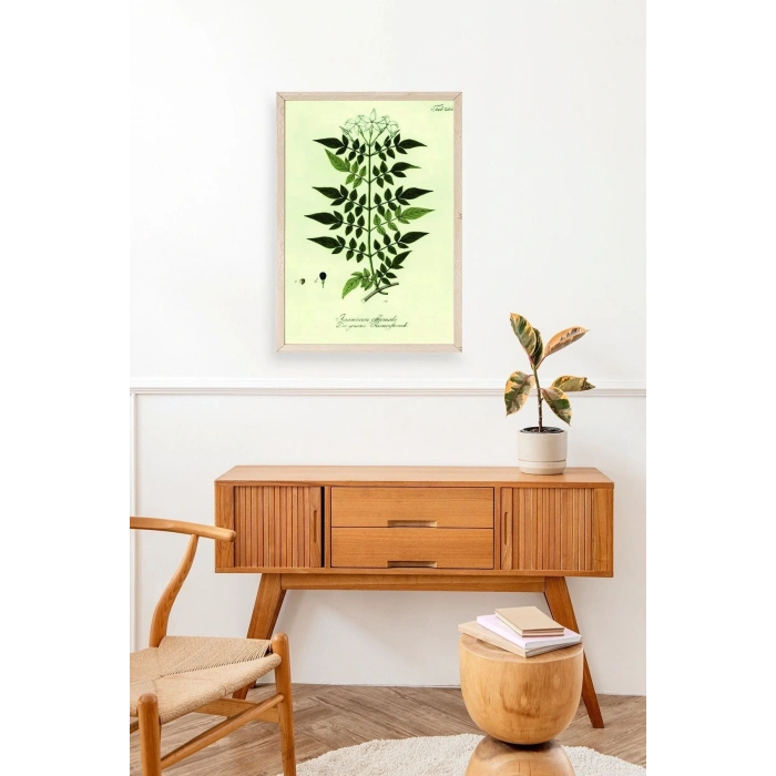 Yapraklar Ahşap Çerçeveli Tablo 30 x 42