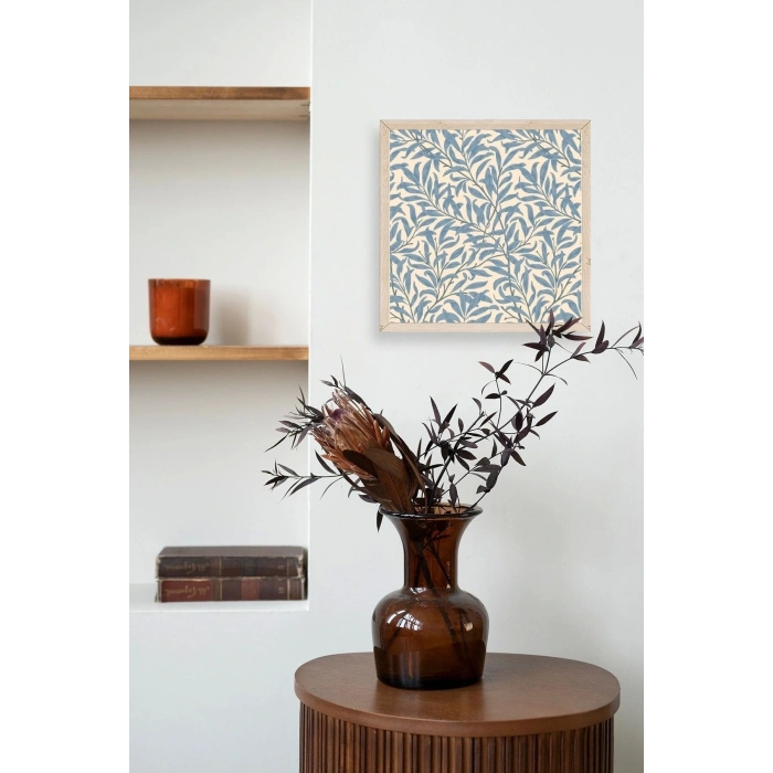 Yapraklar Ahşap Çerçeveli Tablo 42 x 42