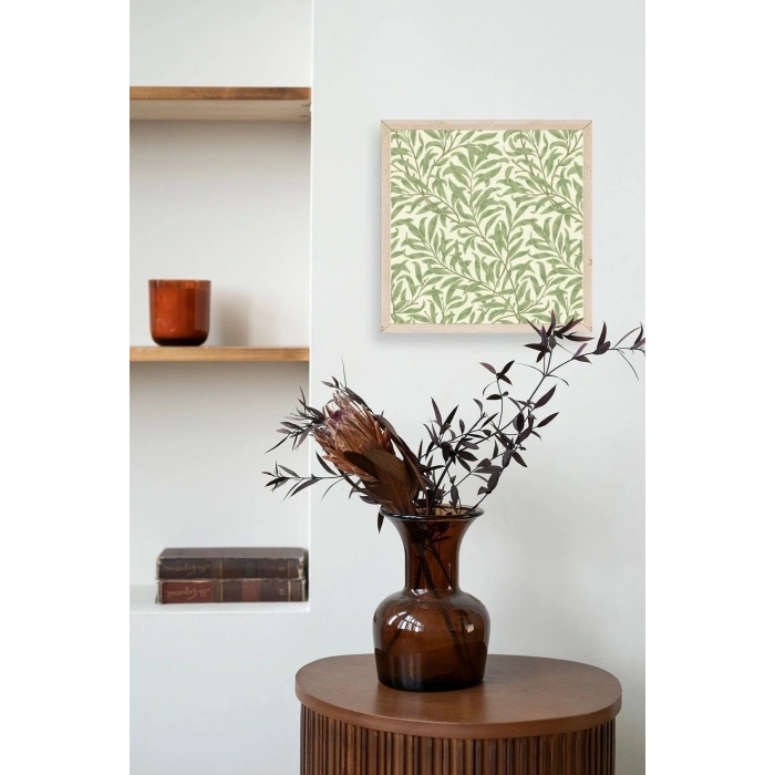 Yapraklar Ahşap Çerçeveli Tablo 42 x 42