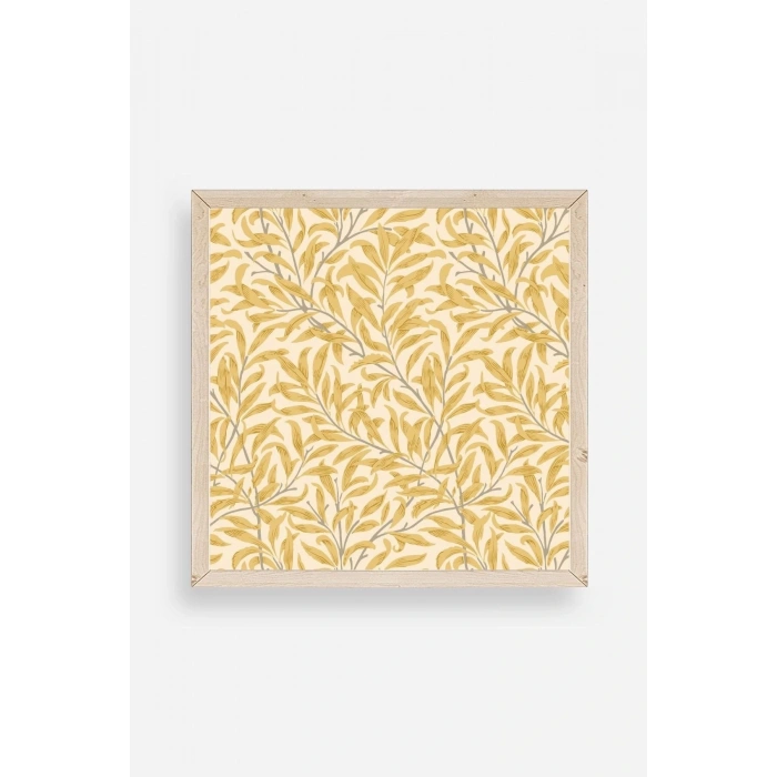 Yapraklar Ahşap Çerçeveli Tablo 50 x 50