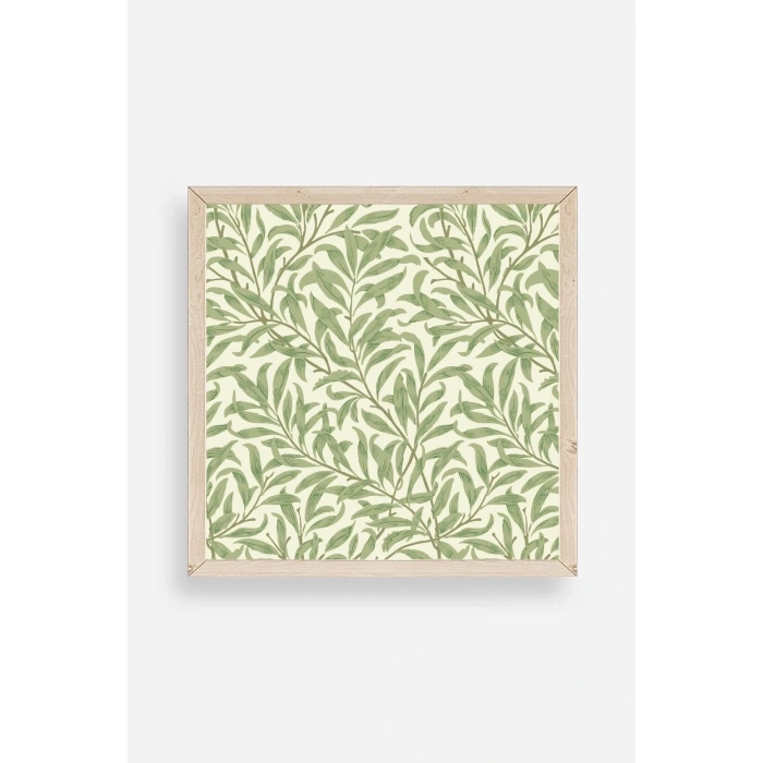 Yapraklar Ahşap Çerçeveli Tablo 50 x 50