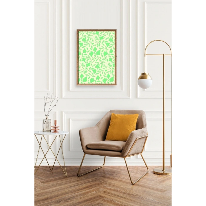 Yapraklar Ahşap Çerçeveli Tablo 50 x 70