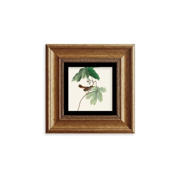 Yapraklar Çerçeveli Taş Tablo 20 cm