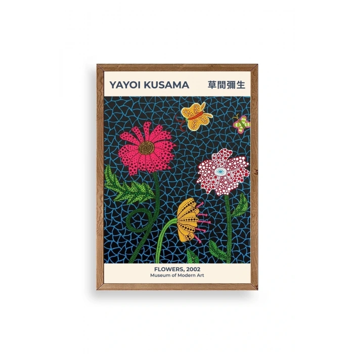 Yayoi Kusama Ahşap Çerçeveli Tablo 17 x 23