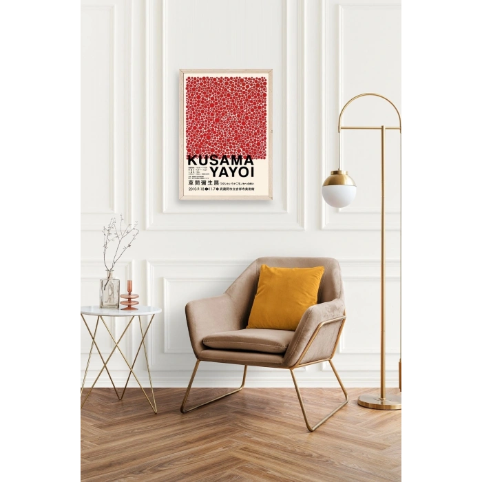 Yayoi Kusama Ahşap Çerçeveli Tablo 17 x 23