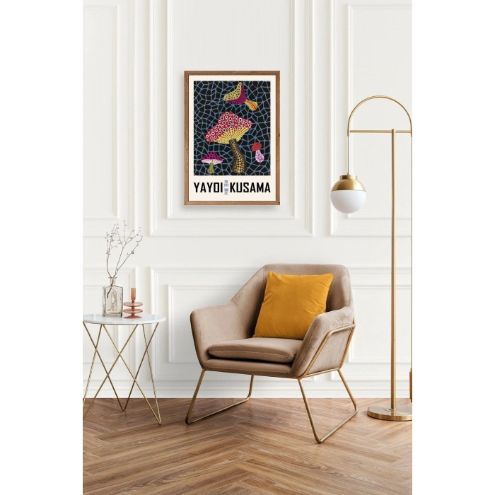 Yayoi Kusama Ahşap Çerçeveli Tablo 17 x 23