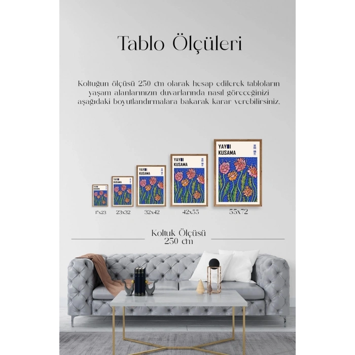 Yayoi Kusama Ahşap Çerçeveli Tablo 17 x 23