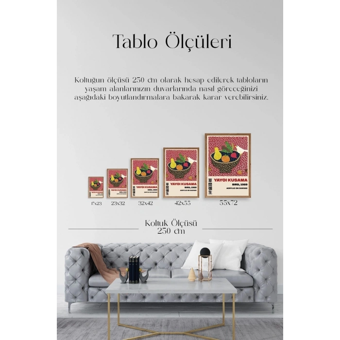 Yayoi Kusama Ahşap Çerçeveli Tablo 17 x 23