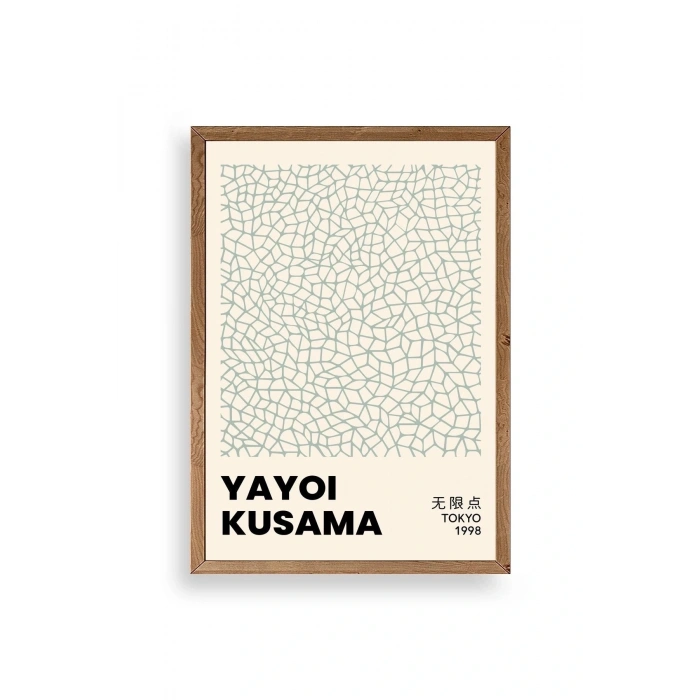 Yayoi Kusama Ahşap Çerçeveli Tablo 23 x 30