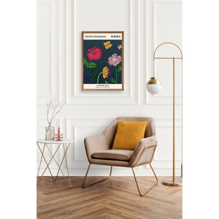 Yayoi Kusama Ahşap Çerçeveli Tablo 23 x 30