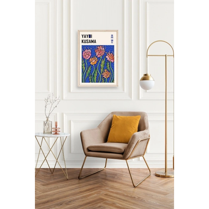 Yayoi Kusama Ahşap Çerçeveli Tablo 23 x 30