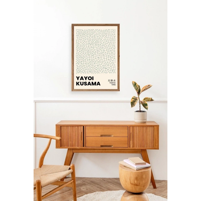 Yayoi Kusama Ahşap Çerçeveli Tablo 23 x 30