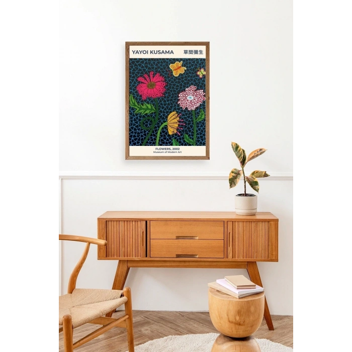 Yayoi Kusama Ahşap Çerçeveli Tablo 23 x 30