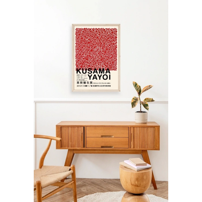 Yayoi Kusama Ahşap Çerçeveli Tablo 23 x 30