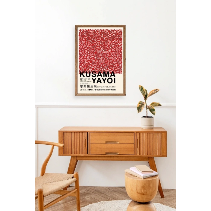 Yayoi Kusama Ahşap Çerçeveli Tablo 23 x 30