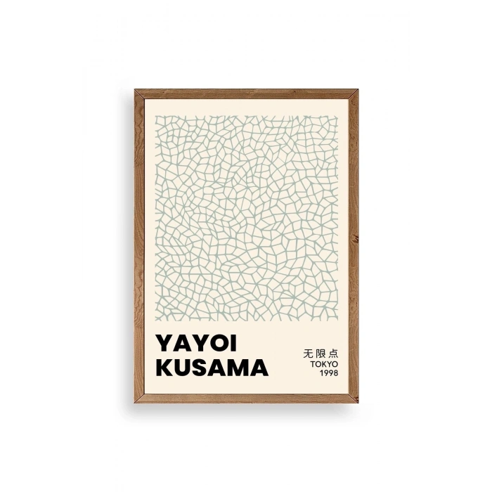 Yayoi Kusama Ahşap Çerçeveli Tablo 30 x 42