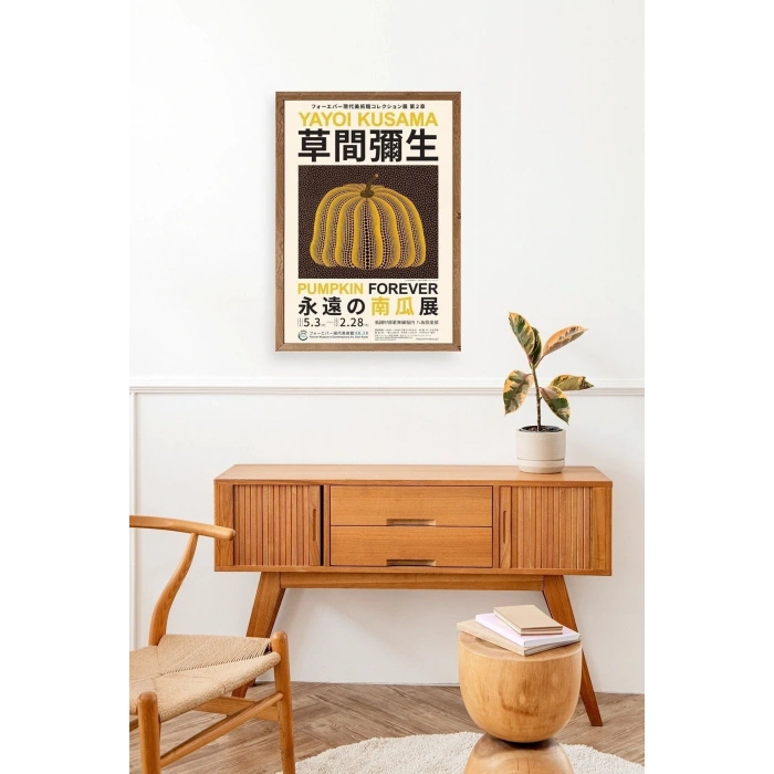 Yayoi Kusama Ahşap Çerçeveli Tablo 30 x 42