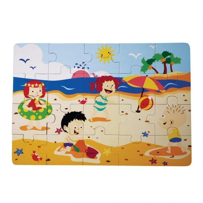 Yaz Temalı Ahşap Yer Puzzle 1 Adet