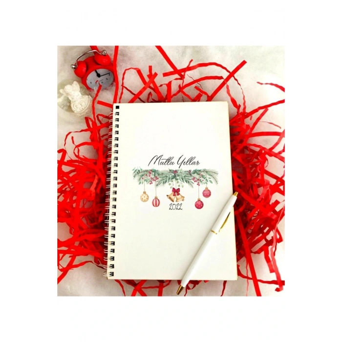 Yeni Yıl Ahşap Defter Kalem Seti