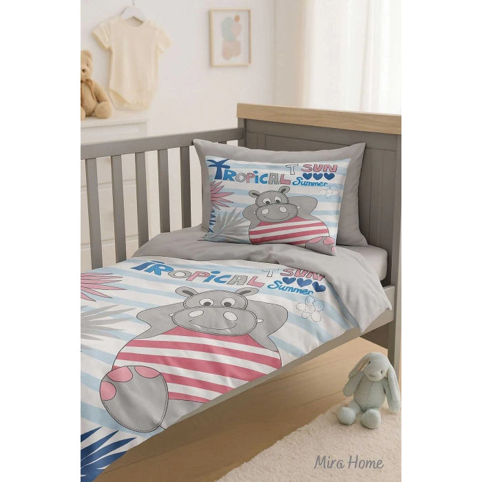 Новорожденный мальчик комплект постельного белья 100% хлопок Тропическое лето