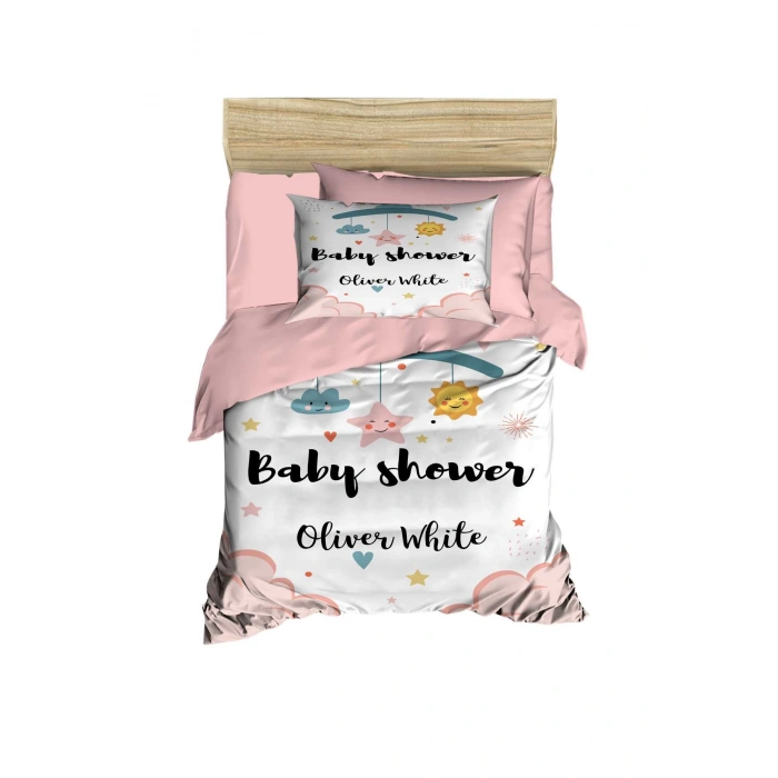 Набор постельного белья для новорожденных девочек Baby Shower White из 100% хлопка