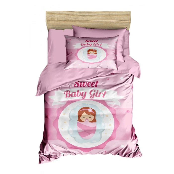 Новорожденная Детская Комплектация Постельного Белья для Девочки Sweet Baby Girl из 100% Хлопка