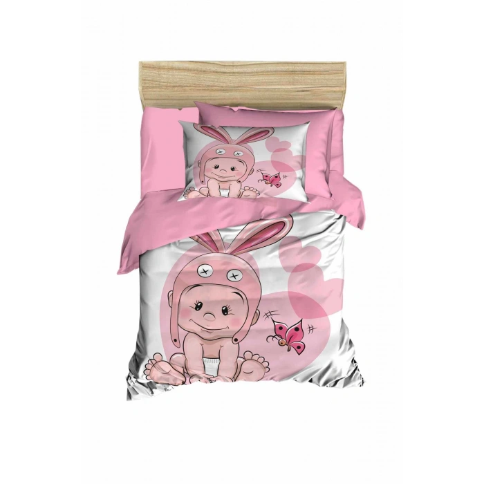 Набор Постельного белья для новорожденных девочек из 100% хлопка с ушками зайца