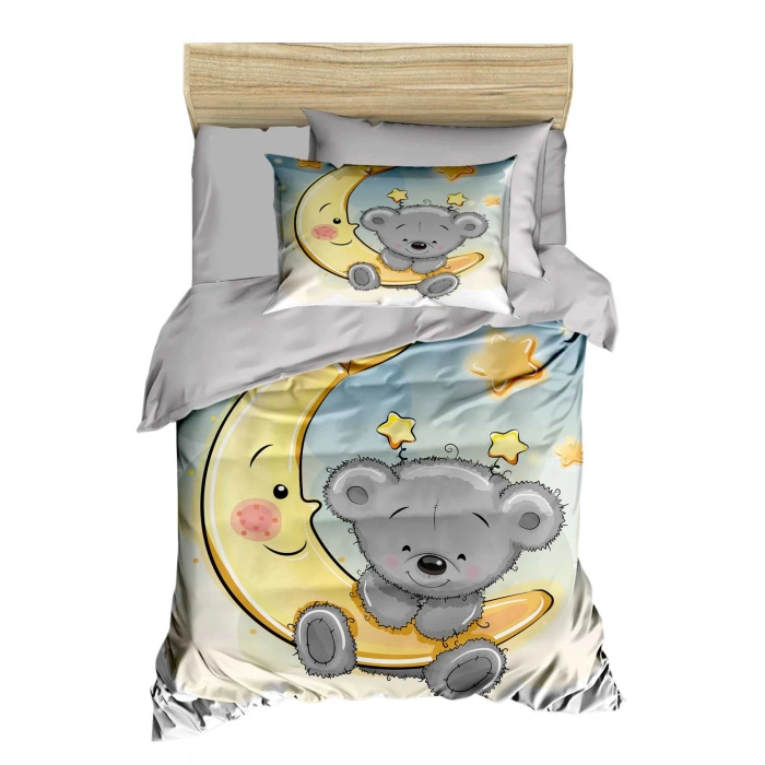 Наматрацник унисекс для новорожденных девочек / мальчиков из 100% хлопка с медвежонком на луне