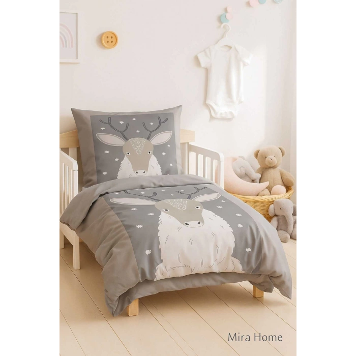 Новорожденный мальчик / девочка унисекс детский комплект постельного белья из 100% хлопка с оленями