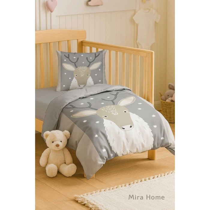 Новорожденный мальчик / девочка унисекс детский комплект постельного белья из 100% хлопка с оленями