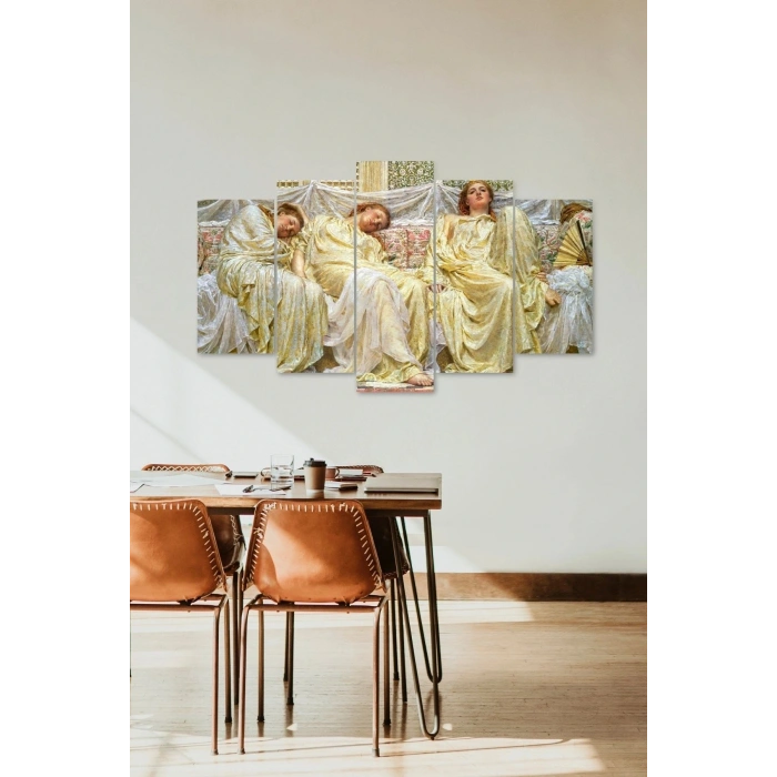 Yorulan Kadınlar 5 Parçalı Mdf Tablo 60 x 100