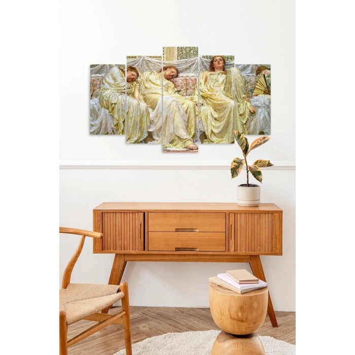 Yorulan Kadınlar 5 Parçalı Mdf Tablo 60 x 100