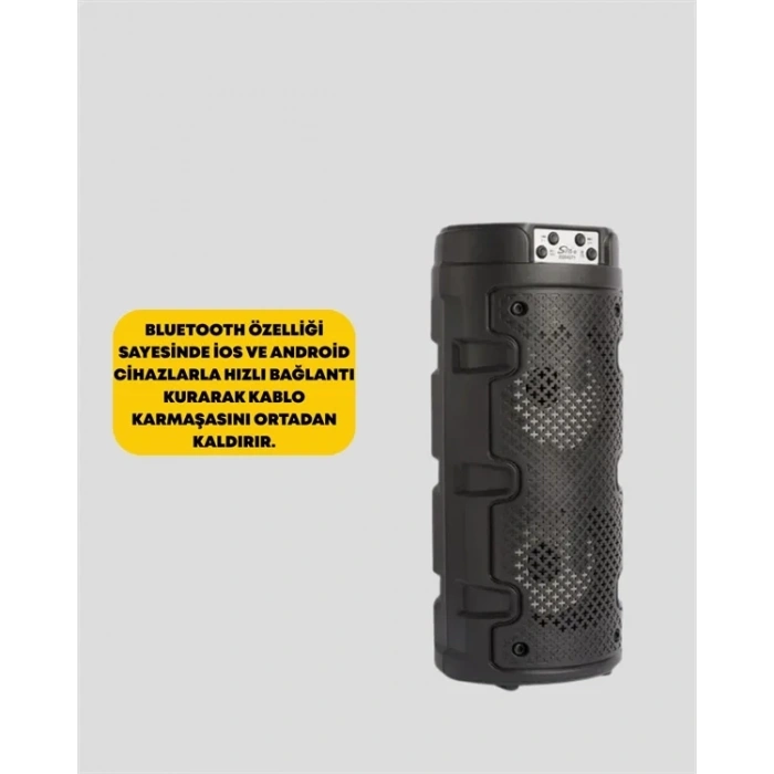Yüksek Ses Performansı Kablosuz Hoparlör Bluetooth Usb Aux