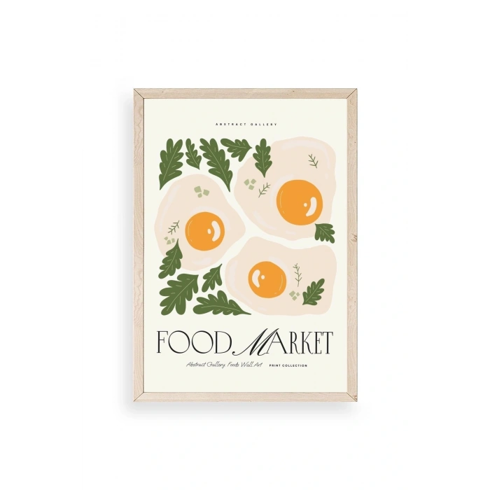 Yumurta Ahşap Çerçeveli Tablo 17 x 23