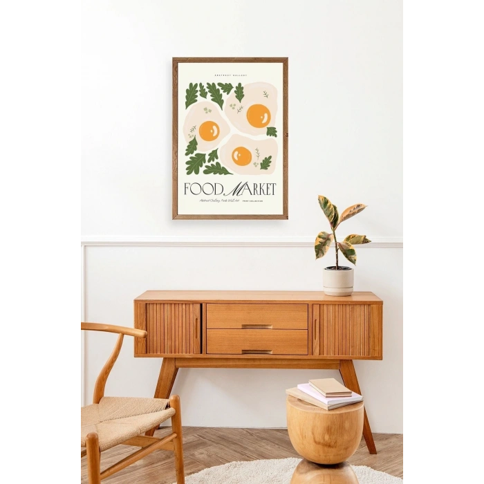 Yumurta Ahşap Çerçeveli Tablo 17 x 23