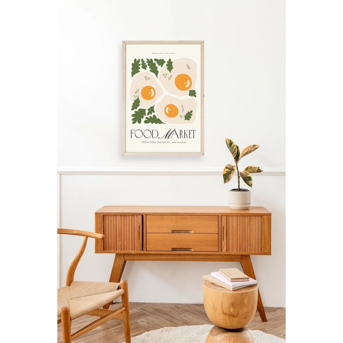 Yumurta Ahşap Çerçeveli Tablo 50 x 70