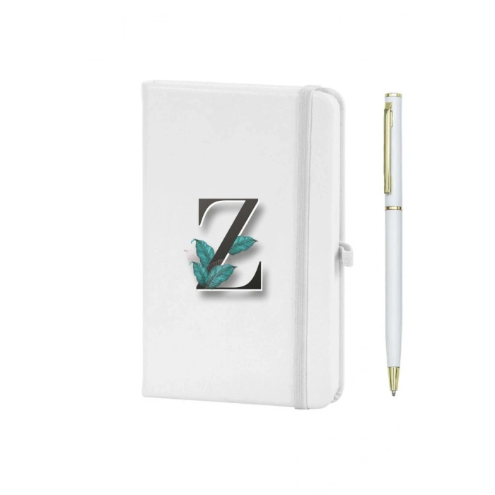 Z Harfi Çiçek Baskılı Defter